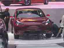 2018北京车展探馆 特斯拉MODEL 3实车图