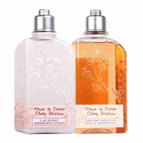 L'OCCITANE/欧舒丹甜蜜樱花身体套装(润肤露250ml+沐浴啫喱250ml)