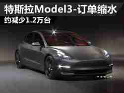 特斯拉Model 3 订单缩水 约减少1.2万台