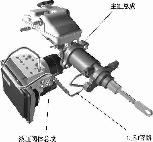 普锐斯液压制动主缸结构示意图如下图所示